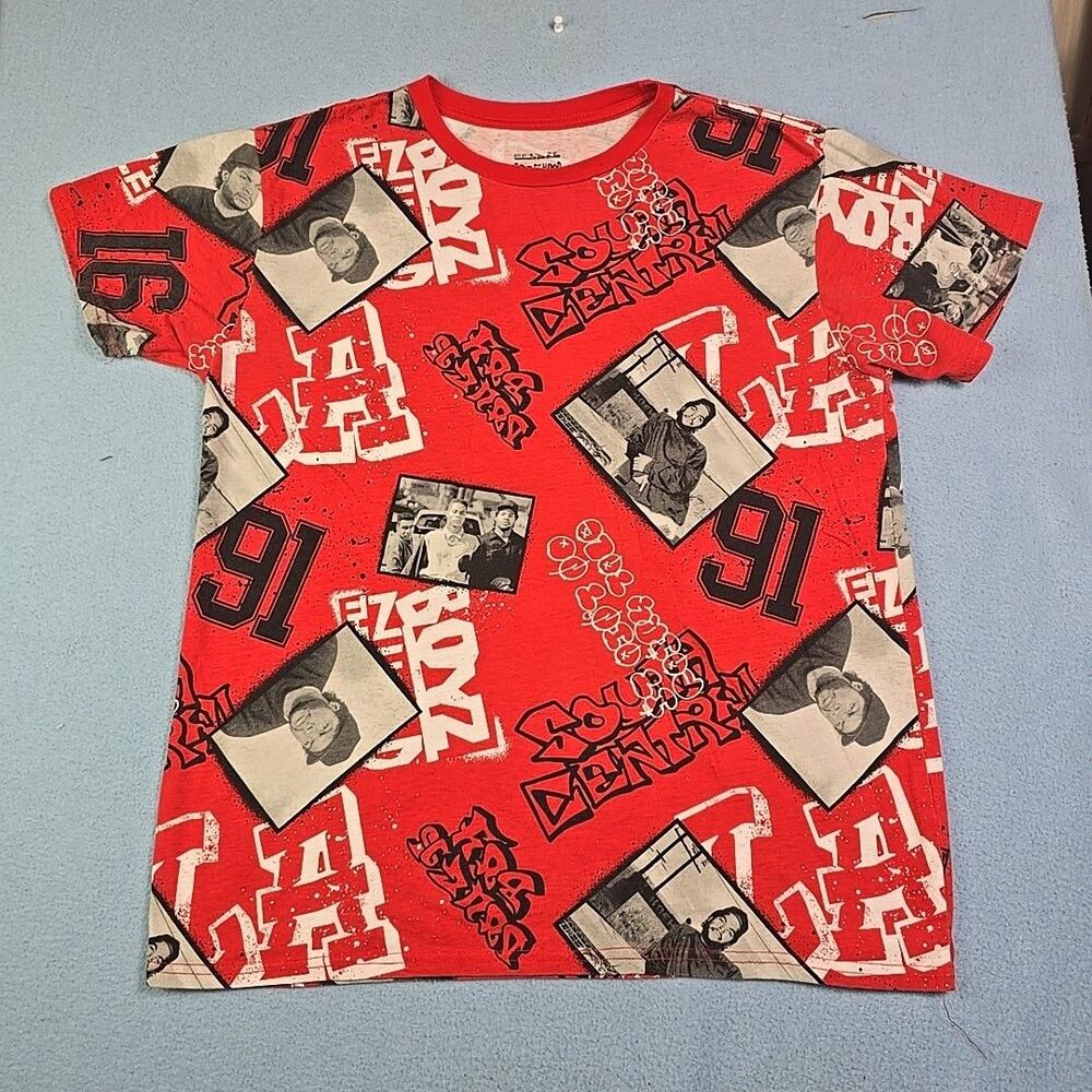 Boyz N The Hood Men's Short Sleeve T-Shirt Red XL Freeze Ice Cube